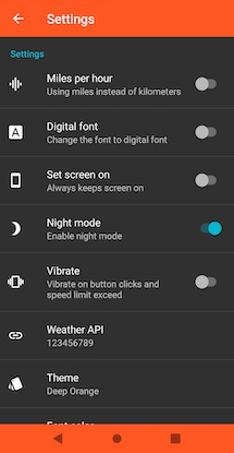 Settings Screen