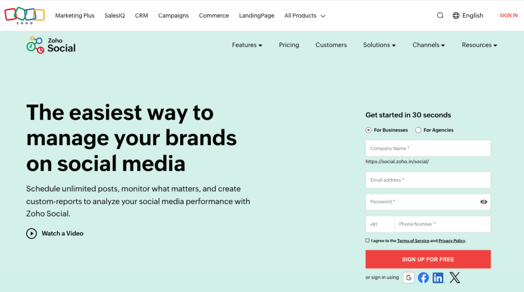 Zoho Social