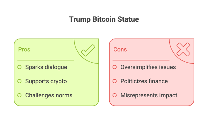 Trump Bitcoin Statue