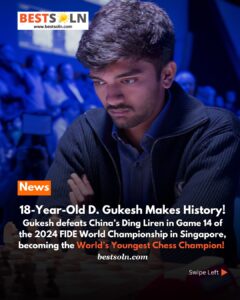 18-Year-Old D. Gukesh Makes History! (News Bites) 18-Year-Old D. Gukesh Makes History!