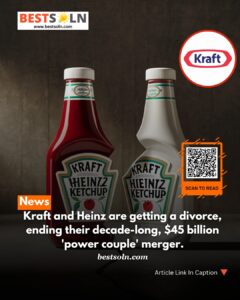 Kraft and Heinz are getting a divorce, ending their decade-long, $45 billion power couple merger. (News Bites) Kraft and Heinz are getting a divorce, ending their decade-long, $45 billion power couple merger.