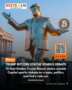 Trump Bitcoin Statue Sparks Debate (News Bites) Trump Bitcoin Statue Sparks Debate