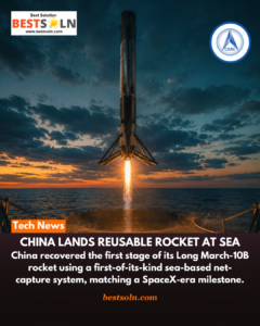 China Lands Reusable Rocket at Sea