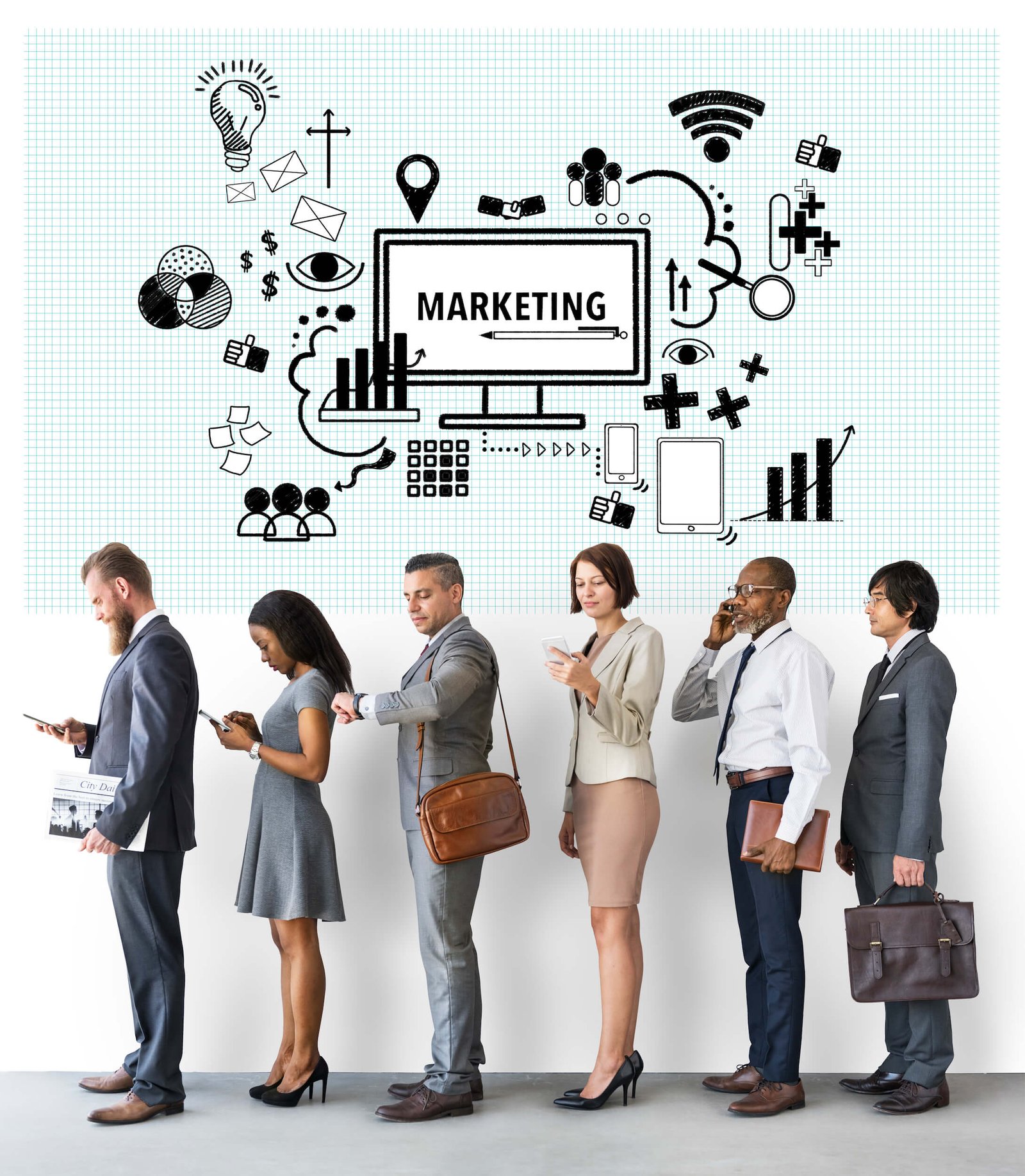 marketing computer sign symbol concept